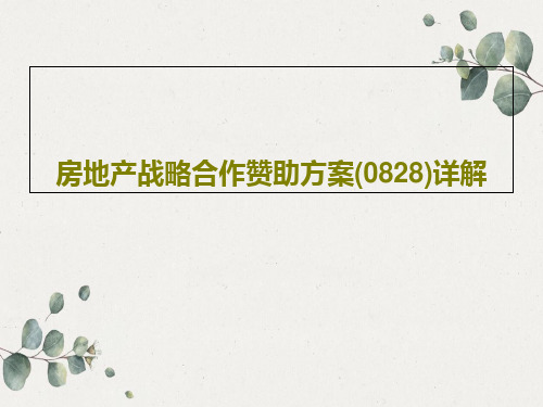 房地产战略合作赞助方案(0828)详解共32页