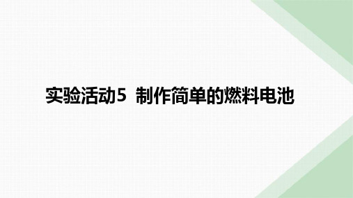 9 实验活动5 制作简单的燃料电池