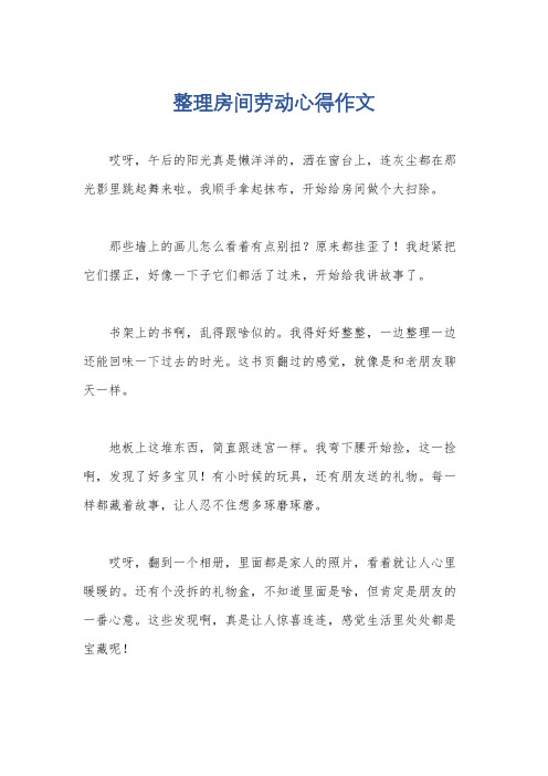 整理房间劳动心得作文