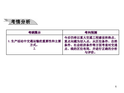 5.1交通运输方式和布局ppt课件