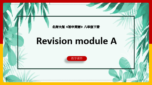 初中英语外研版九年级上册《Revision module A》课件PPT