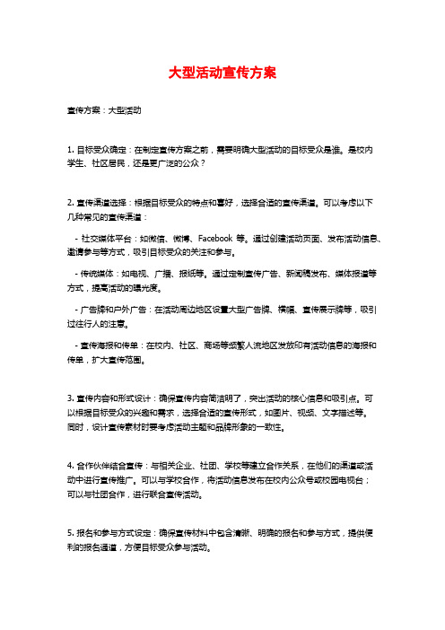 大型活动宣传方案