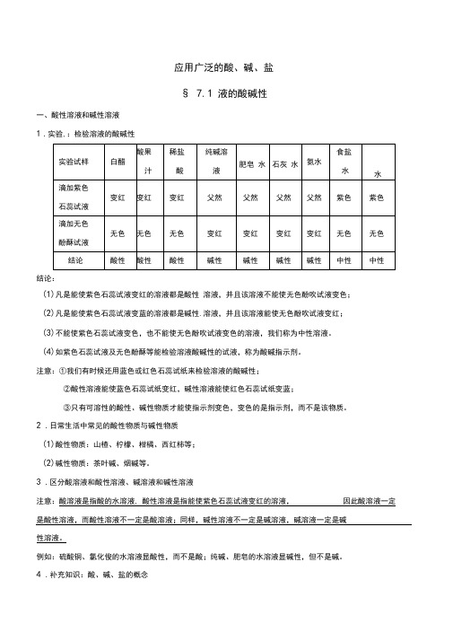 (完整)初三化学酸碱盐知识点(最全整理版),推荐文档