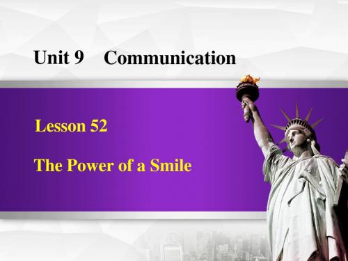 冀教版九年级英语全一册《nit 9 Communication  Lesson 52 The Power of a Smile》优质课课件_1