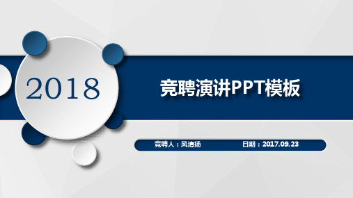 企业中高层领导竞聘报告PPT