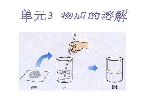 九年级化学物质的溶解