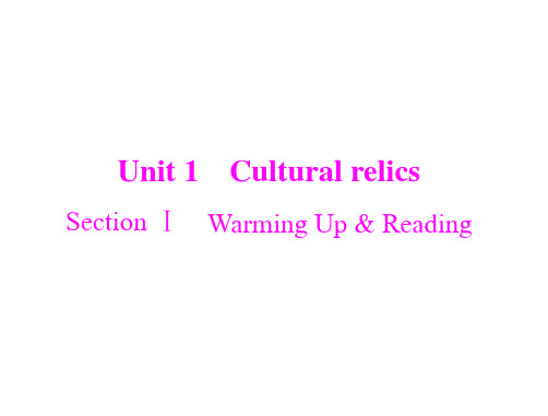 unit1 section ⅰ warming up & reading课件 新人教版必修2