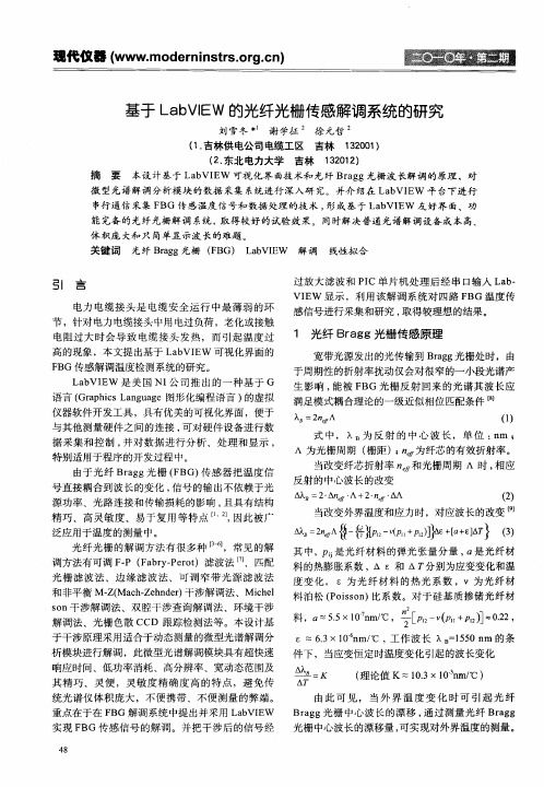 基于LabVIEW的光纤光栅传感解调系统的研究