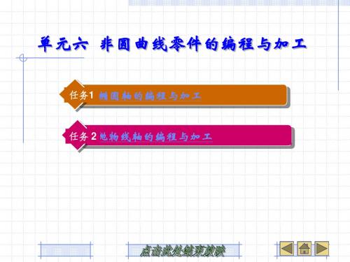 单元六 非圆曲线零件的编程与加工