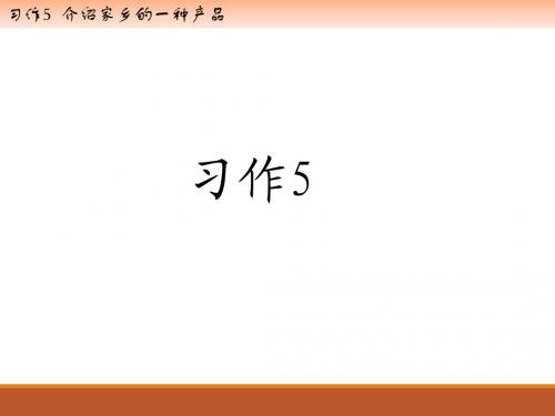 苏教版六年级语文上册习作5