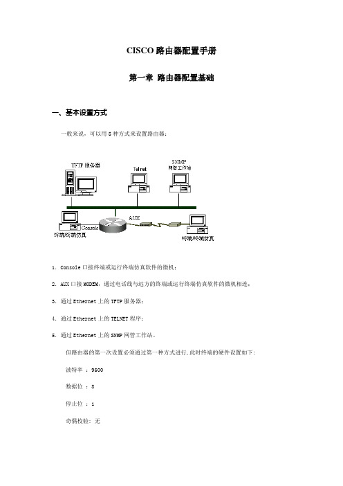 CISCO路由器配置手册