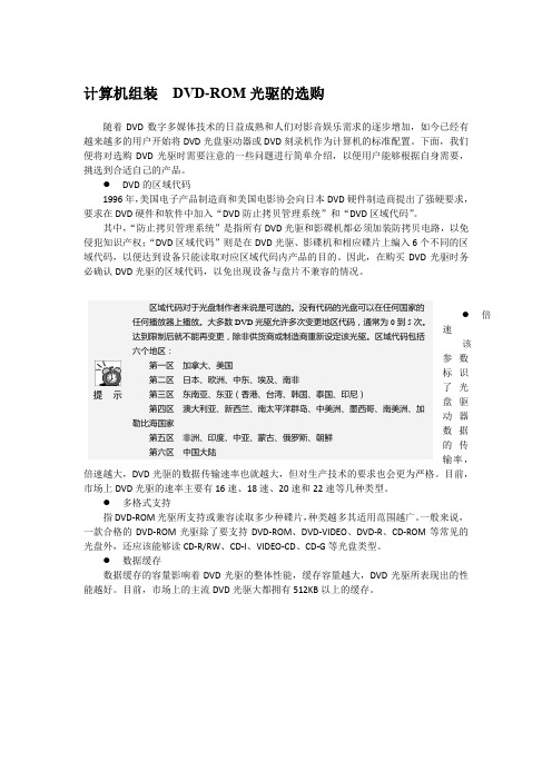 计算机组装 DVD-ROM光驱的选购