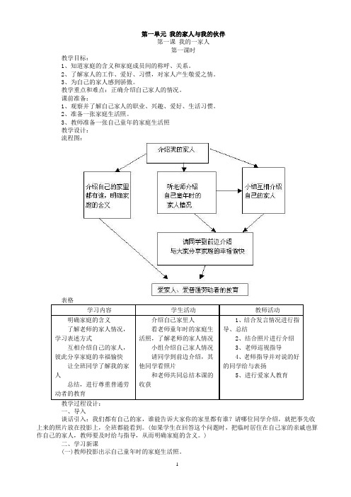 一年级品德教案Microsoft Word 文档