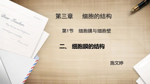 高中生物必修1《第3章细胞的物质代谢第1节细胞内外的物质交换二细胞膜的结构...》119北师大PPT课件