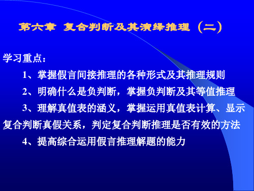 第六章 复合判断及其演绎推理(二)