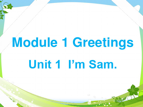 新外研版三年级英语上册Module 1 Unit 1 I am Sam 课件.ppt