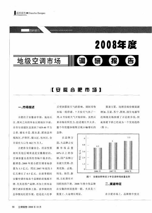 2008年度地级空调市场调研报告