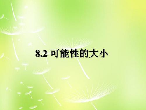 【最新苏科版精选】苏科初中数学八下《8.2 可能性的大小》PPT课件 (4).ppt