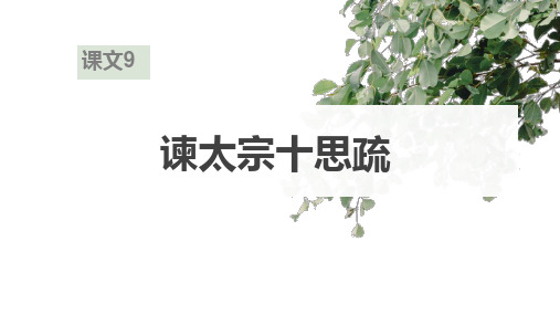 15.1《谏太宗十思疏》文言复习课件统编版高中语文必修下册