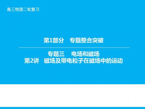 【备考导航】2016届高三物理二轮复习专题辅导与应用(课件+课时过关) 第1部分 专题三 电场和磁场 第2讲