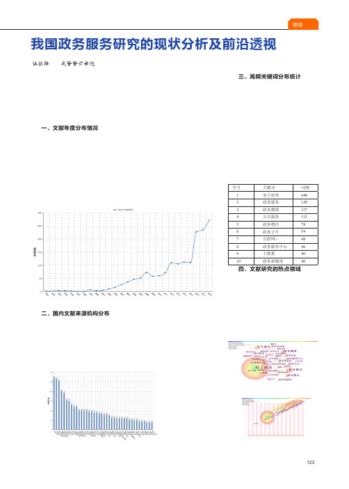 我国政务服务研究的现状分析及前沿透视