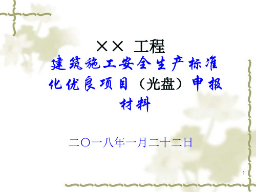 安全文明标准化示范工地申报材料---示范
