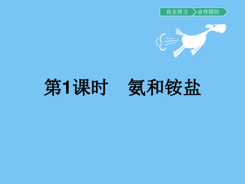 【高中化学】2019-2020学年最新高一化学人教版必修1课件：4.4.1氨和铵盐