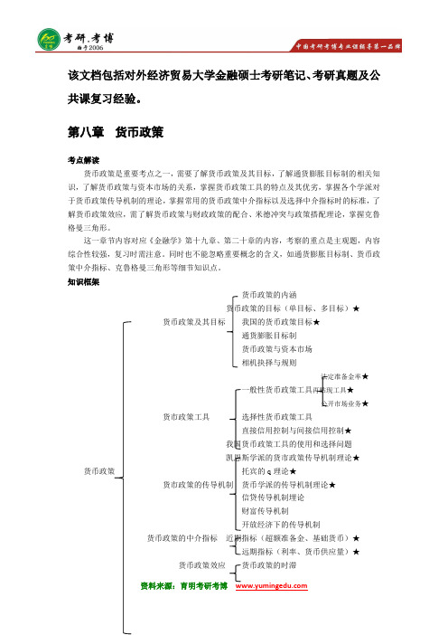 2016年对外经济贸易大学金融硕士考研笔记资料就业学费视频下载3