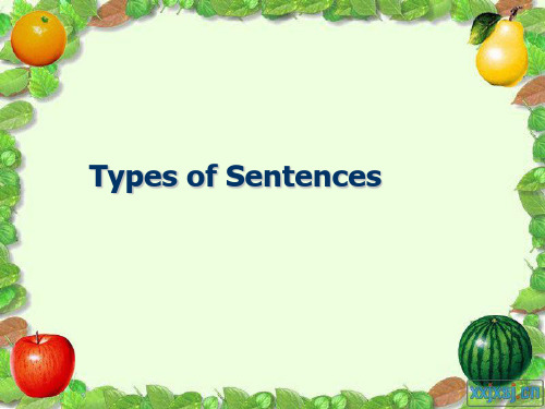 Types of English Sentences(英语句子种类)