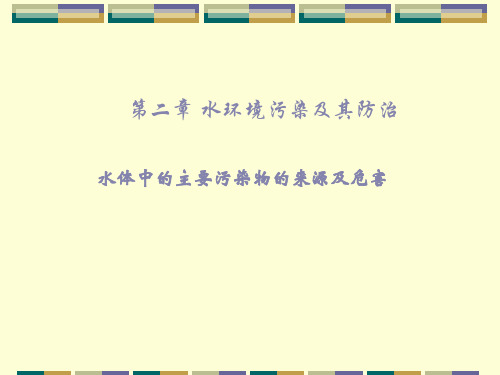 18第二章 知识点2-3-水环境污染及其防治-主要污染物的来源及危害(16min)