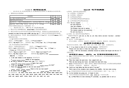 新目标英语八年级上册unit 8 9 11 12语法重点