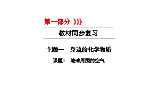 2018中考化学人教版中考新突破化学专题复习课件-课题1身边的化学物质  (共36张PPT)