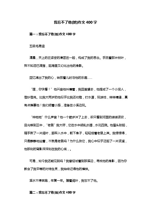 我忘不了他(她)作文400字