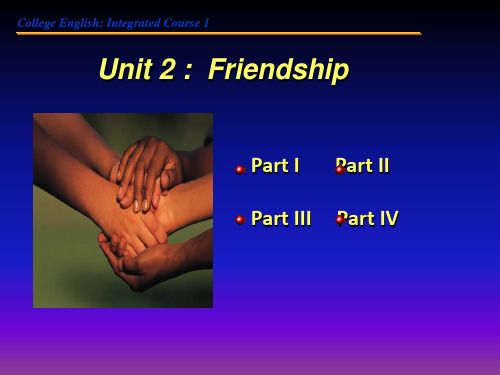 大学英语综合教程1 Unit2 Friendship