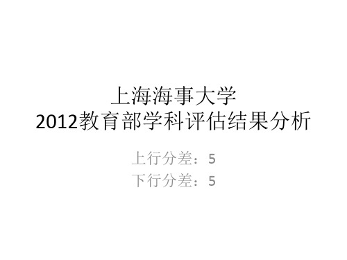 五分分差内-上海海事大学2012年教育部学科评估结果分析