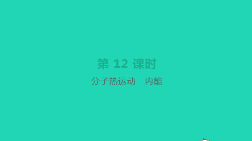 中考物理一轮复习第12课时分子热运动内能课件