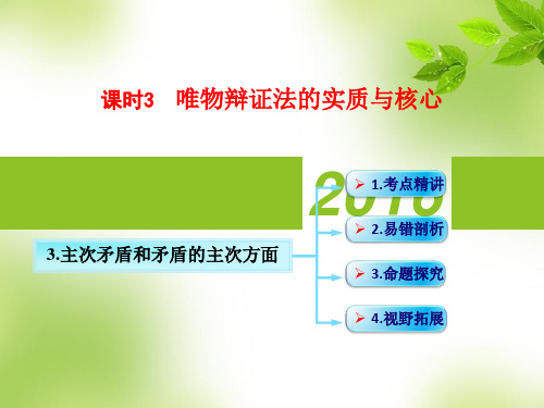 17习考点专题课件第十五单元思想方法与创新意识模块4-单元15-课时3考点三主次矛盾和矛盾的主次方面.ppt