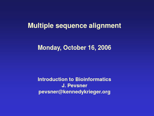 Multiple sequence alignment