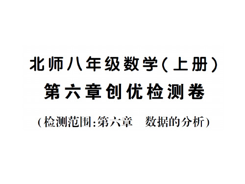 第六章创优检测卷-2020秋八年级北师大版数学上册作业课件