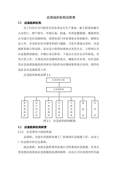 应急组织机构及职责