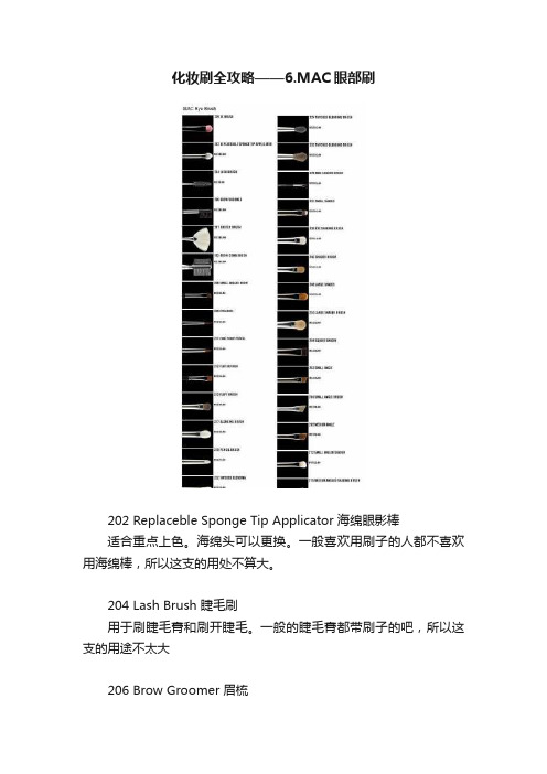 化妆刷全攻略——6.MAC眼部刷