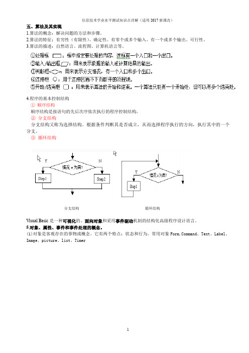 信息学考知识点详解-VB部分