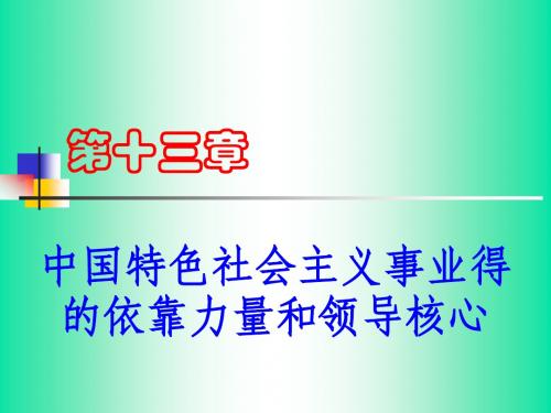 中国特色社会主义的依靠力量和领导核心