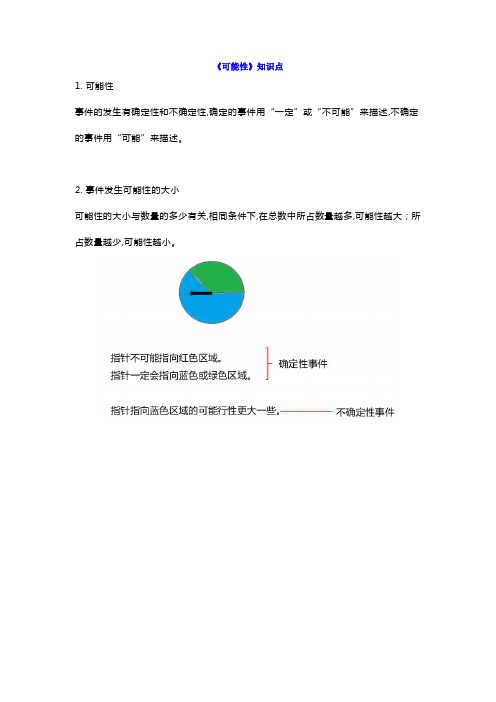 人教版五年级上册数学第四单元《可能性》知识点带习题