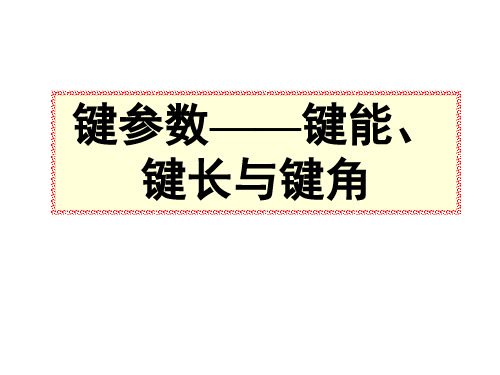 高二化学键参数2