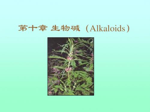 生物碱Alkaloids