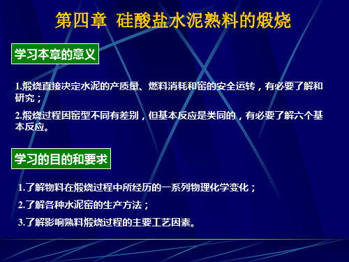 硅酸盐水泥熟料的煅烧工艺课件