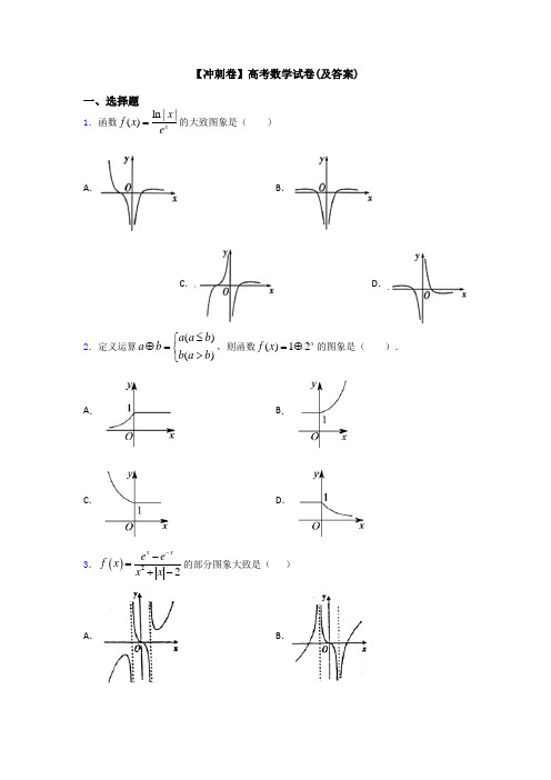 【冲刺卷】高考数学试卷(及答案)