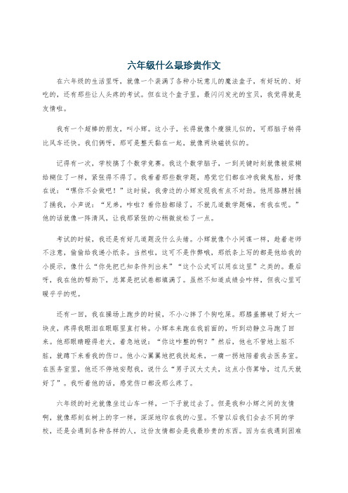 六年级什么最珍贵作文