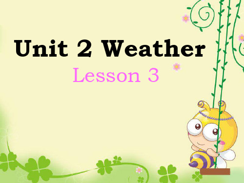 二年级下册英语课件Unit 2 Weather Lesson 3人教(新起点) (共15张PPT)